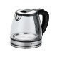 Bollitore elettrico cordless - caraffa in vetro - 2200 W - nero - Melchioni family