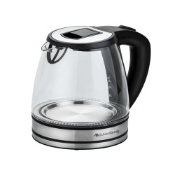Bollitore elettrico cordless - caraffa in vetro - 2200 W - nero - Melchioni family