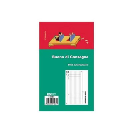 Edipro - Blocco ordine di consegna - 50 fogli - 170 x 99 mm - orizzontale - duplicato - senza carbonio