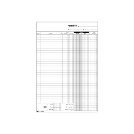 Edipro - Modulo prima nota - 50 fogli - 210 x 310 mm - duplicato