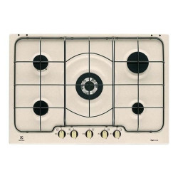 Electrolux RGG7253OON - Piano cottura a gas - 5 piastre - Nicchia - larghezza: 56 cm - prof. 48 cm - beige - sabbia