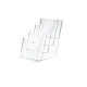 Portadepliant - 11 x 25 x 14 cm - plastica - trasparente - Lebez
