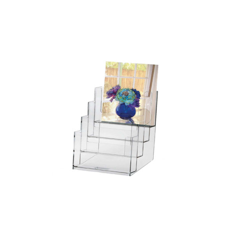 Portadepliant -16,5 x 24 x 14 cm - plastica - trasparente - Lebez