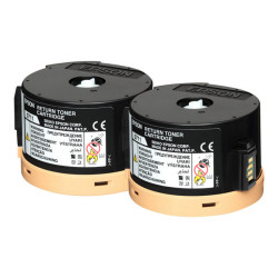Epson 0711 - Confezione da 2 - alta capienza - nero - originale - cartuccia toner Epson Return Program - per WorkForce AL-M200D