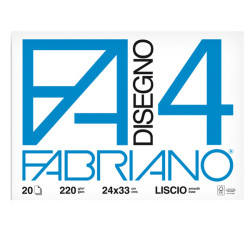 Album F4 - 24 x 33 cm - 20 fogli - 220 gr - liscio - Fabriano