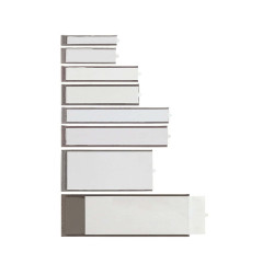 Portaetichette adesivo Ies A4 - 65 x 140 mm - grigio - Sei Rota - conf. 2 pezzi