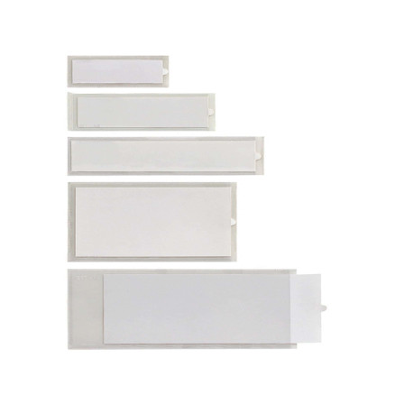 Portaetichette adesivo Iesti A2 - 32 x 88 mm - trasparente - Sei Rota - conf. 10 pezzi