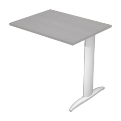 Allungo reversibile dx/sx per scrivanie Easy - 80 x 60 cm - Grigio/grigio alluminio
