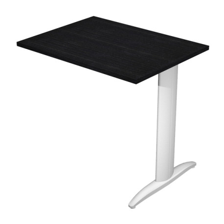 Allungo reversibile dx/sx per scrivanie Easy - 80 x 60 cm - Nero venato/grigio alluminio