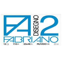 Album F2 - 33 x 48 cm - 12 fogli - 110 gr - ruvido - collato - Fabriano