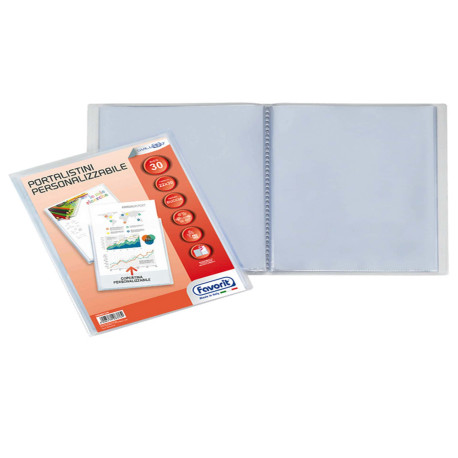 Portalistini personalizzabile Sviluppo - buccia - 22x30 cm - 30 buste - trasparente - Favorit