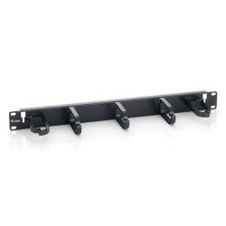Equip 327311, Pannello di gestione del cavo, Plastica, Acciaio, Nero, 370 g