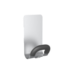 Appendiabiti magnetico - 7,4 x 6,8 x 14,3 cm - 1 posto - acciaio/ABS - Alba