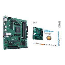 ASUS Pro B550M-C/CSM - Scheda madre - micro ATX - Socket AM4 - AMD B550 Chipset - USB-C Gen2, USB 3.2 Gen 1, USB 3.2 Gen 2 - Gi