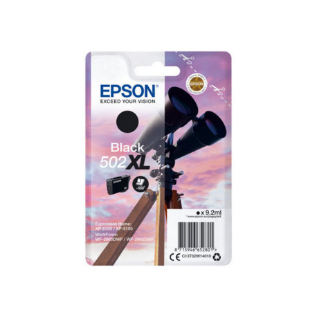 Epson 502XL - 9.2 ml - alta capienza - nero - originale - blister - cartuccia d'inchiostro - per Expression Home XP-5100, 5105,
