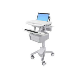 Ergotron StyleView - Carrello - architettura aperta - per notebook/dotazione PC - bloccabile - medico - Alluminio, acciaio plac