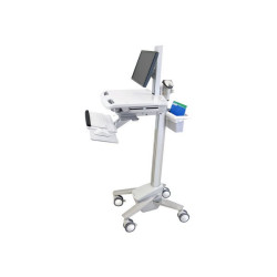 Ergotron StyleView - Carrello - per display LCD/dotazione PC - medico - plastica, Alluminio, acciaio placcato zinco - grigio, b