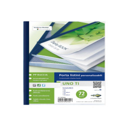 Portalistini personalizzabile Uno TI - 22x30 cm - 72 buste - blu - Sei Rota