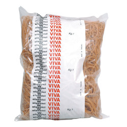 Elastici ad anello - diametro 15 cm - 1 kg - caucciù - avana - Viva