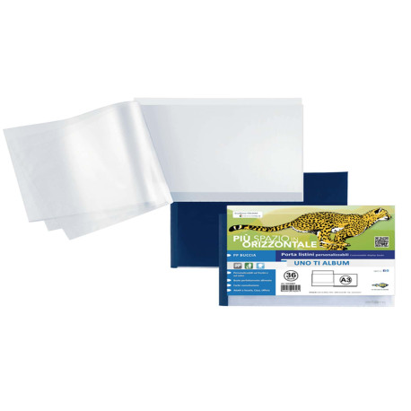 Portalistini personalizzabile Uno TI - 42x30 cm (album) - 36 buste - blu - Sei Rota