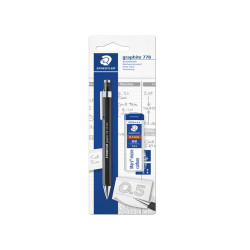 Portamine Grafite 778 - mina 0,5 mm - con astuccio 12 mine - fusto nero opaco - Staedtler