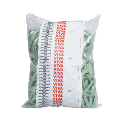 Elastici fettuccia - diametro 7 x 0,5 cm - 1 kg - gomma - verde - Viva
