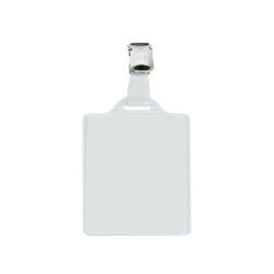 Portanome Pass 1E - clip in metallo - c/cartoncino - 5,5 x 8,5 cm - verticale - Sei Rota - conf. 100 pezzi