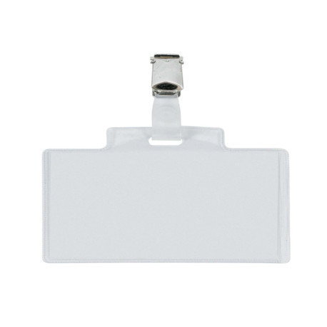 Portanome Pass 3E - clip in metallo - 9,5 x 6 cm - PVC - Sei Rota - conf. 100 pezzi