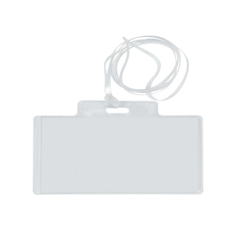 Portanome Pass 3EC - con cordoncino trasparente - 9,5 x 6 cm - PVC - Sei Rota - conf. 100 pezzi
