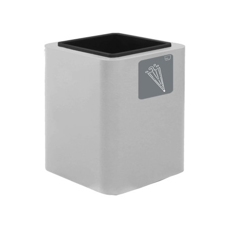 Portaombrelli Cubo - 38 x 38 x 65 cm - acciaio - bianco - Stilcasa
