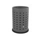 Portaombrelli forato - diametro 24 cm - H 48 cm - 21 L - acciaio - grigio - Stilcasa