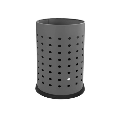 Portaombrelli forato - diametro 24 cm - H 48 cm - 21 L - acciaio - grigio - Stilcasa
