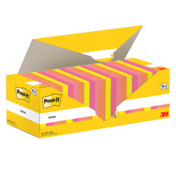 Blocco foglietti Post-it - 654-COL-VP24 - 76  x 76 mm - colori assortiti - 90 fogli - Post-it - conf. 24 blocchi