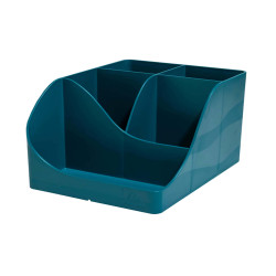 Portapenne Pen Wave NeoDeco - 15,5 x 11,9 x 10,9 cm - blu anatra - Exacompta