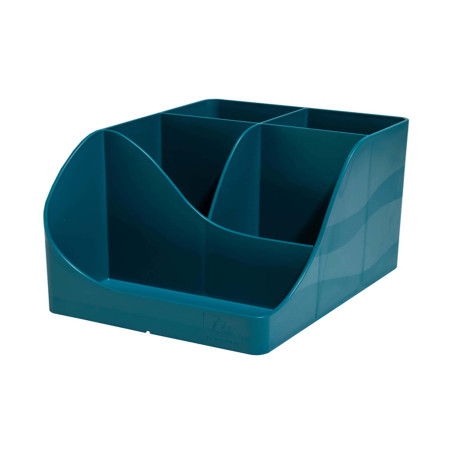 Portapenne Pen Wave NeoDeco - 15,5 x 11,9 x 10,9 cm - blu anatra - Exacompta
