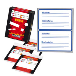 Etichette adesive - in carta - permanenti - 115 x 70 mm - 2 et/fg - 10 fogli - mittente/destinatario - bianco - Markin