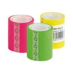 Eurocel MEMOGRAPH - Nastro per etichette - 50 mm x 10 m - pellicola PVC - rosa trasparente fluorescente
