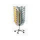 Portariviste girevole da terra Carousel Stacker - 24 vaschette A4 - Tecnostyl