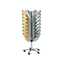 Portariviste girevole da terra Carousel Stacker - 24 vaschette A4 - Tecnostyl