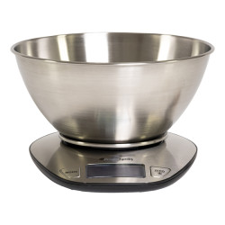 Bilancia da cucina Graal - con ciotola - peso massimo 5 kg - acciaio - Melchioni family