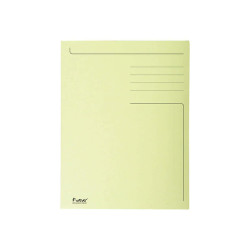 Exacompta Forever - Cartelletta a 3 lembi - larghezza dorsale 2 mm - per Folio - capacità 200 fogli - giallo chiaro