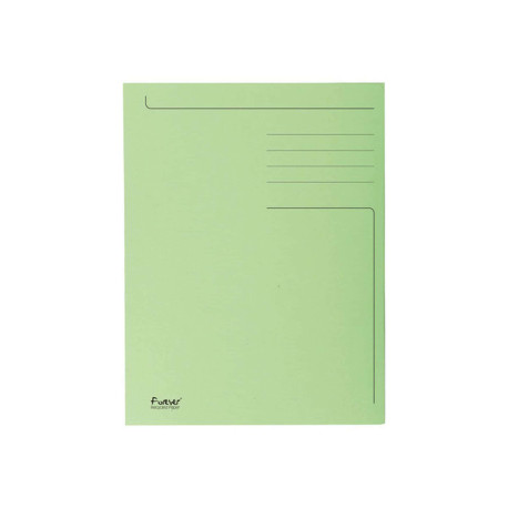 Exacompta Forever - Cartelletta a 3 lembi - larghezza dorsale 2 mm - per Folio - capacità 200 fogli - verde chiaro