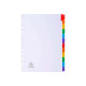 Exacompta Nature Future - Divisorio - 12 parti - prestampato: 1-12 - per A4 - con schede - bianco