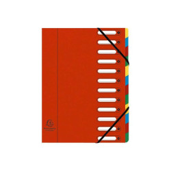 Exacompta Nature Future Harmonika - Classificatore - espandibile - 12 compartimenti - rosso