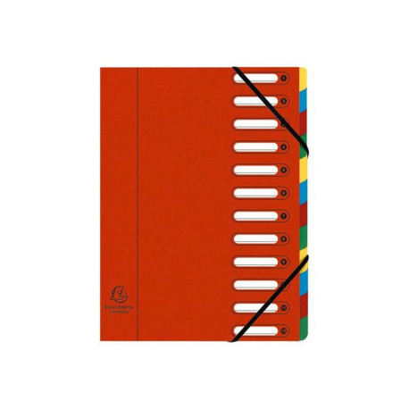 Exacompta Nature Future Harmonika - Classificatore - espandibile - 12 compartimenti - rosso