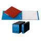 Portatabulati ad anelli - senza custodia (singolo) - dorso 5 cm - 31,5x42 cm - azzurro - Cartotecnica del Garda