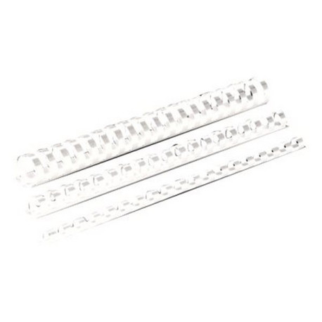 Fellowes - 16 mm - 30 cm - A4 (210 x 297 mm) - 120 fogli - bianco - 100 pezzi pettine per la rilegatura in plastica - per Fello