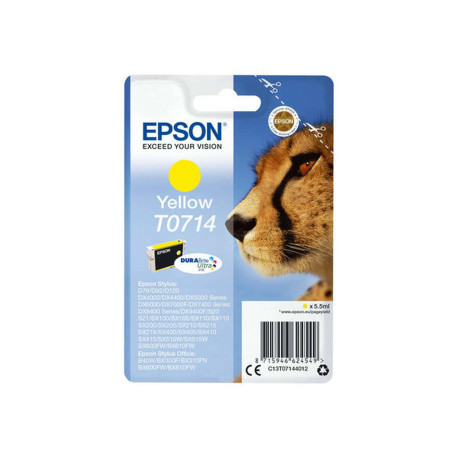 Epson T0714 - 5.5 ml - giallo - originale - cartuccia d'inchiostro - per Stylus DX9400, SX115, SX210, SX215, SX218, SX415, SX51