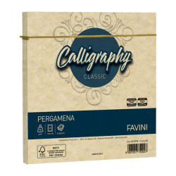 Busta Calligraphy Pergamena - 170 x 170 mm - 90 gr - crema 05 - Favini - conf. 25 pezzi