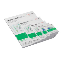 Pouches - retro adesivo - A3 - 303 x 426 mm - 2 x125 micron - peel'n stick - GBC - scatola 100 pezzi